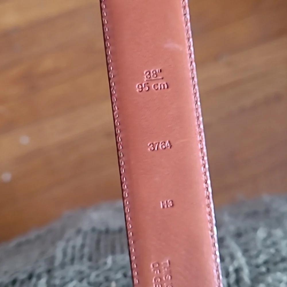 Coach Unisex Brown Leather Belt Sz 38, #3764, smoke and pet free home